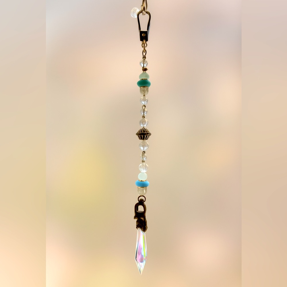"Ocean Messenger” Collectible Light Catcher Series w/ Vintage Beads
